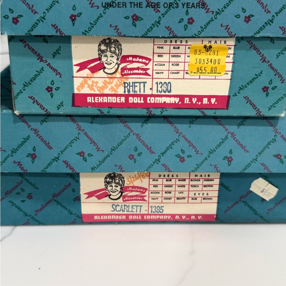 Madame Alexander Scarlett & Rhett dolls Gone with the Wind w/ Boxes! FLAW - Picture 10 of 14